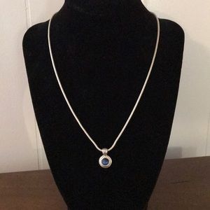 Jewelry - Navy Blue & Silver Tone Necklace Jewelry - Navy Blue & Silver Tone Necklace